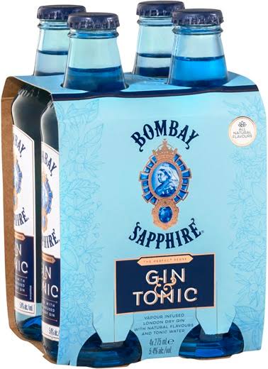 Bombay Sapphire Gin & Tonic 275ml 4 Pack