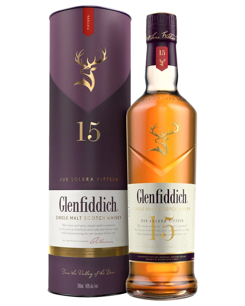 Glenfiddich 15 Year Old Single Malt Scotch Whisky 700mL